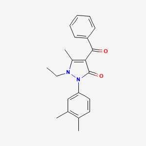 4-Benzoyl-2-(3,4-dimethylphenyl)-1-ethyl-5-methylpyrazol-3-one