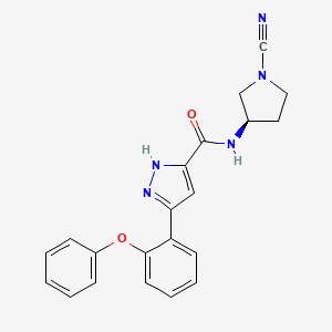 N-[(3R)-1-cyanopyrrolidin-3-yl]-3-(2-phenoxyphenyl)-1H-pyrazole-5-carboxamide