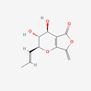 (2S,3R,4S)-3,4-dihydroxy-7-methylidene-2-[(E)-prop-1-enyl]-3,4-dihydro-2H-furo[3,4-b]pyran-5-one