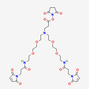 molecular formula C33H46N6O14 B12413834 NHS-bis-PEG2-amide-Mal 