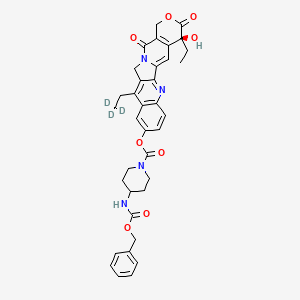 [(19S)-19-ethyl-19-hydroxy-14,18-dioxo-10-(2,2,2-trideuterioethyl)-17-oxa-3,13-diazapentacyclo[11.8.0.02,11.04,9.015,20]henicosa-1(21),2,4(9),5,7,10,15(20)-heptaen-7-yl] 4-(phenylmethoxycarbonylamino)piperidine-1-carboxylate