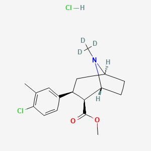 molecular formula C17H23Cl2NO2 B12413901 methyl (1R,2S,3S,5S)-3-(4-chloro-3-methylphenyl)-8-(trideuteriomethyl)-8-azabicyclo[3.2.1]octane-2-carboxylate;hydrochloride 