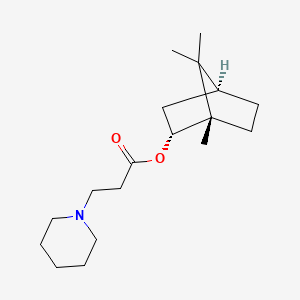 molecular formula C18H31NO2 B12413905 [(1S,2R,4S)-1,7,7-trimethyl-2-bicyclo[2.2.1]heptanyl] 3-piperidin-1-ylpropanoate 