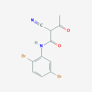 molecular formula C11H8Br2N2O2 B1241399 2-cyano-N-(2,5-dibromophenyl)-3-oxobutanamide 