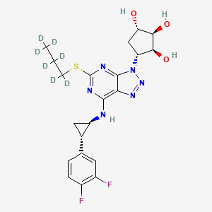 molecular formula C21H24F2N6O3S B12414009 Deshydroxyethoxy Ticagrelor-d7 