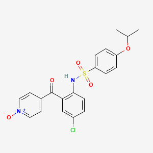 4-(5-Chloro-2-((4-isopropoxyphenyl)sulfonamido)benzoyl)pyridine 1-oxide