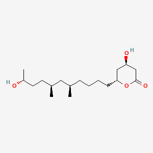 (4R,6R)-4-hydroxy-6-[(5R,7S,10R)-10-hydroxy-5,7-dimethylundecyl]oxan-2-one