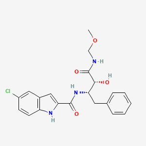 5-chloro-N-[(2S,3R)-3-hydroxy-4-(methoxymethylamino)-4-oxo-1-phenylbutan-2-yl]-1H-indole-2-carboxamide