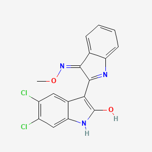 molecular formula C17H11Cl2N3O2 B12414044 5,6-dichloro-3-[(3Z)-3-methoxyiminoindol-2-yl]-1H-indol-2-ol 