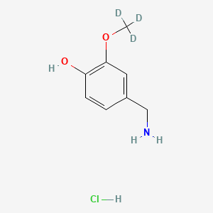 molecular formula C8H12ClNO2 B12414086 Vanillylamine-d3 Hydrochloride 