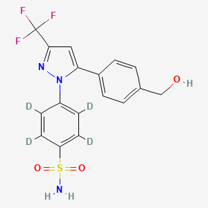 molecular formula C17H14F3N3O3S B12414126 Hydroxy Celecoxib-d4 