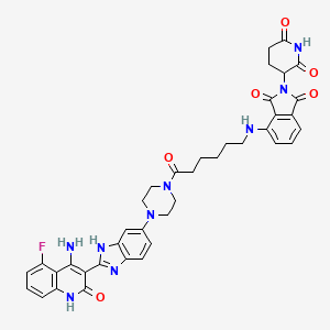 molecular formula C39H38FN9O6 B12414150 Pomalidomide-C5-Dovitinib 