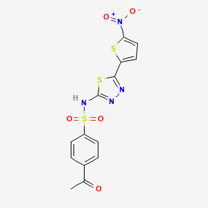 molecular formula C14H10N4O5S3 B12414178 Mt KARI-IN-5 