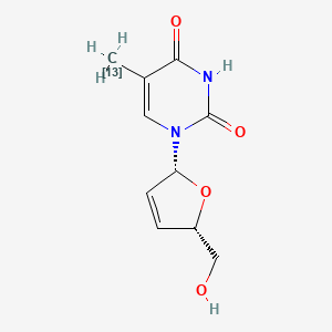 molecular formula C10H12N2O4 B12414185 Stavudine-13C,d3 