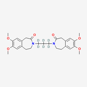 molecular formula C27H34N2O6 B12414193 Ivabradine impurity 7-d6 