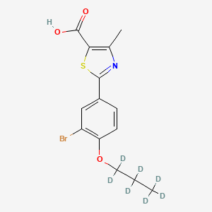 molecular formula C14H14BrNO3S B12414206 3-Descyano 3-bromo-Febuxostat-d9 