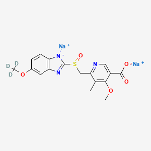 molecular formula C17H15N3Na2O5S B12414208 Omeprazole acid-d3 (disodium) 