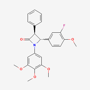 (3S,4R)-4-(3-fluoro-4-methoxyphenyl)-3-phenyl-1-(3,4,5-trimethoxyphenyl)azetidin-2-one