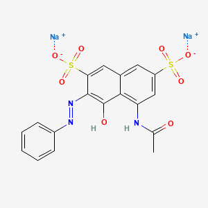 molecular formula C18H13N3Na2O8S2 B12414261 disodium;5-acetamido-4-hydroxy-3-phenyldiazenylnaphthalene-2,7-disulfonate 