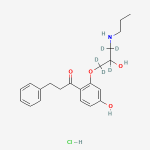 molecular formula C21H28ClNO4 B12414276 4-Hydroxy Propafenone-d5 Hydrochloride 