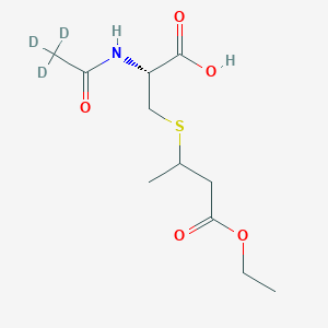 molecular formula C11H19NO5S B12414301 N-Acetyl-S-(3-ethoxy-1-methyl-3-oxopropyl)-L-cysteine-d3 