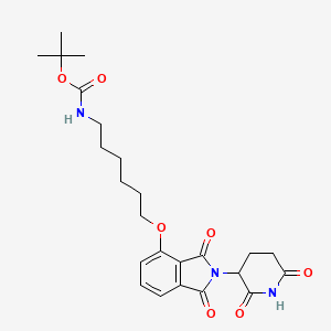 molecular formula C24H31N3O7 B12414304 Thalidomide-O-C6-NHBoc 