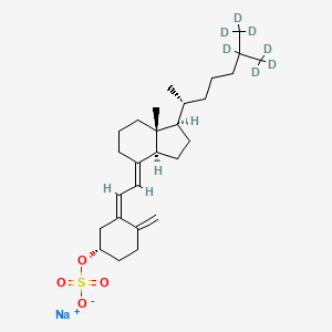 molecular formula C27H43NaO4S B12414376 Vitamin D3 sulfate-d7 (sodium) 