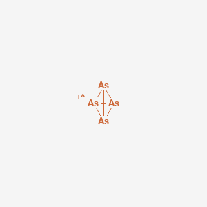 molecular formula As4+ B1241442 Tetraarsenic(1+) 