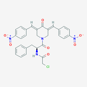 molecular formula C30H25ClN4O7 B12414436 N-[(2S)-1-[(3E,5E)-3,5-bis[(4-nitrophenyl)methylidene]-4-oxopiperidin-1-yl]-1-oxo-3-phenylpropan-2-yl]-2-chloroacetamide 