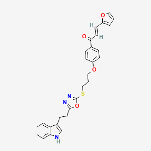 molecular formula C28H25N3O4S B12414472 Tubulin inhibitor 21 