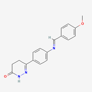 3-[4-[(4-methoxyphenyl)methylideneamino]phenyl]-4,5-dihydro-1H-pyridazin-6-one