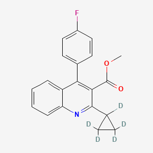 molecular formula C20H16FNO2 B12414532 Pitavastatin-quinolin-3-methyl carboxylate-d5 