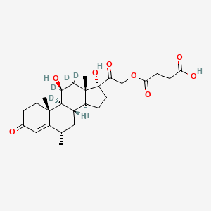 molecular formula C26H36O8 B12414581 6alpha-Methyl Hydrocortisone 21-hemisuccinate-d4 