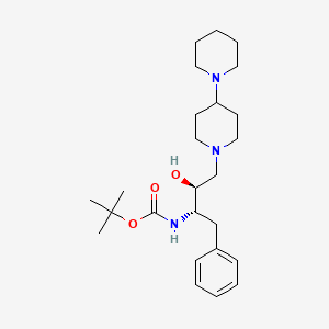 tert-butyl N-[(2S,3S)-3-hydroxy-1-phenyl-4-(4-piperidin-1-ylpiperidin-1-yl)butan-2-yl]carbamate