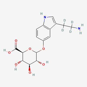 molecular formula C16H20N2O7 B12414598 Serotonin glucuronide-d4 