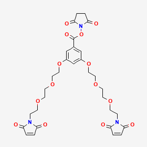 Bis-(Mal-PEG3)-PH-N-succinimidyl acetate