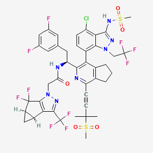 molecular formula C42H36ClF10N7O5S2 B12414632 HIV-1 inhibitor-11 