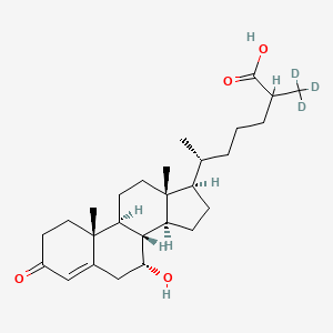 molecular formula C27H42O4 B12414646 7alpha-Hydroxy-3-oxocholest-4-enoic acid-d3 