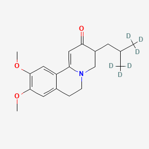 molecular formula C19H25NO3 B12414650 9,10-Dimethoxy-3-[3,3,3-trideuterio-2-(trideuteriomethyl)propyl]-3,4,6,7-tetrahydrobenzo[a]quinolizin-2-one 