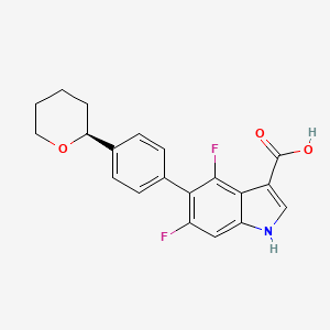 4,6-difluoro-5-[4-[(2S)-oxan-2-yl]phenyl]-1H-indole-3-carboxylic acid