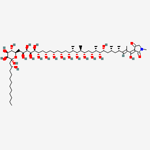 (3Z)-1-methyl-3-[(E,4S,6R,8R,9R,10S,11R,13S,14S,15R,16S,17R,19R,21S,23S,25S,26S,27R,28R,29S)-1,8,9,11,13,15,17,19,21,23,25,26,27,28,29-pentadecahydroxy-2,4,6,10,14,16-hexamethyl-30-[(2R,3S,4S,5S,6S)-3,4,5,6-tetrahydroxy-6-[(2R)-2-hydroxydodecyl]oxan-2-yl]triacont-2-enylidene]pyrrolidine-2,4-dione