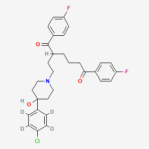 molecular formula C31H32ClF2NO3 B12414807 2-(1-(4-Fluorophenyl)butan-1-one)haloperidol-d4 