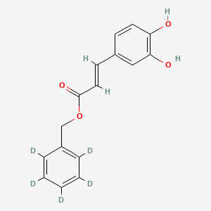 molecular formula C16H14O4 B12414836 (2,3,4,5,6-pentadeuteriophenyl)methyl (E)-3-(3,4-dihydroxyphenyl)prop-2-enoate 