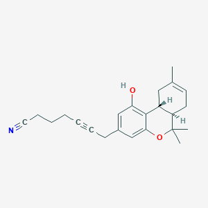 7-[(6aR,10aR)-1-hydroxy-6,6,9-trimethyl-6a,7,10,10a-tetrahydrobenzo[c]chromen-3-yl]hept-5-ynenitrile