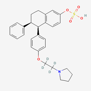 molecular formula C28H31NO5S B12414850 Lasofoxifene sulfate-d4 