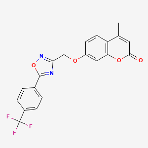 4-methyl-7-[[5-[4-(trifluoromethyl)phenyl]-1,2,4-oxadiazol-3-yl]methoxy]chromen-2-one