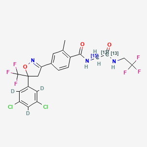 molecular formula C22H17Cl2F6N3O3 B12414883 Fluralaner-13C2,15N,d3 