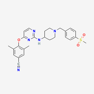 3,5-Dimethyl-4-{[2-({1-[4-(methylsulfonyl)benzyl]piperidin-4-yl}amino)pyrimidin-4-yl]oxy}benzonitrile