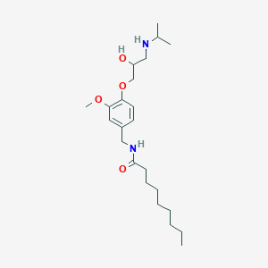 molecular formula C23H40N2O4 B1241490 Capsinolol 