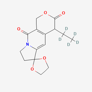 4-Ethyl-1,4,7,8-tetrahydro-3H,10H-spiro[pyrano[3,4-f]indolizine-6,2'-[1,3]dioxolane]-3,10-dione-d5